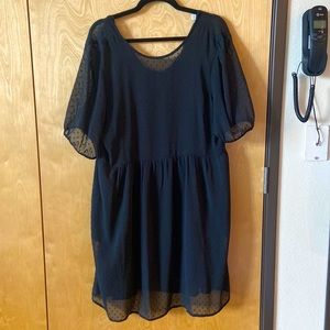 American Eagle black dress with removable black slip